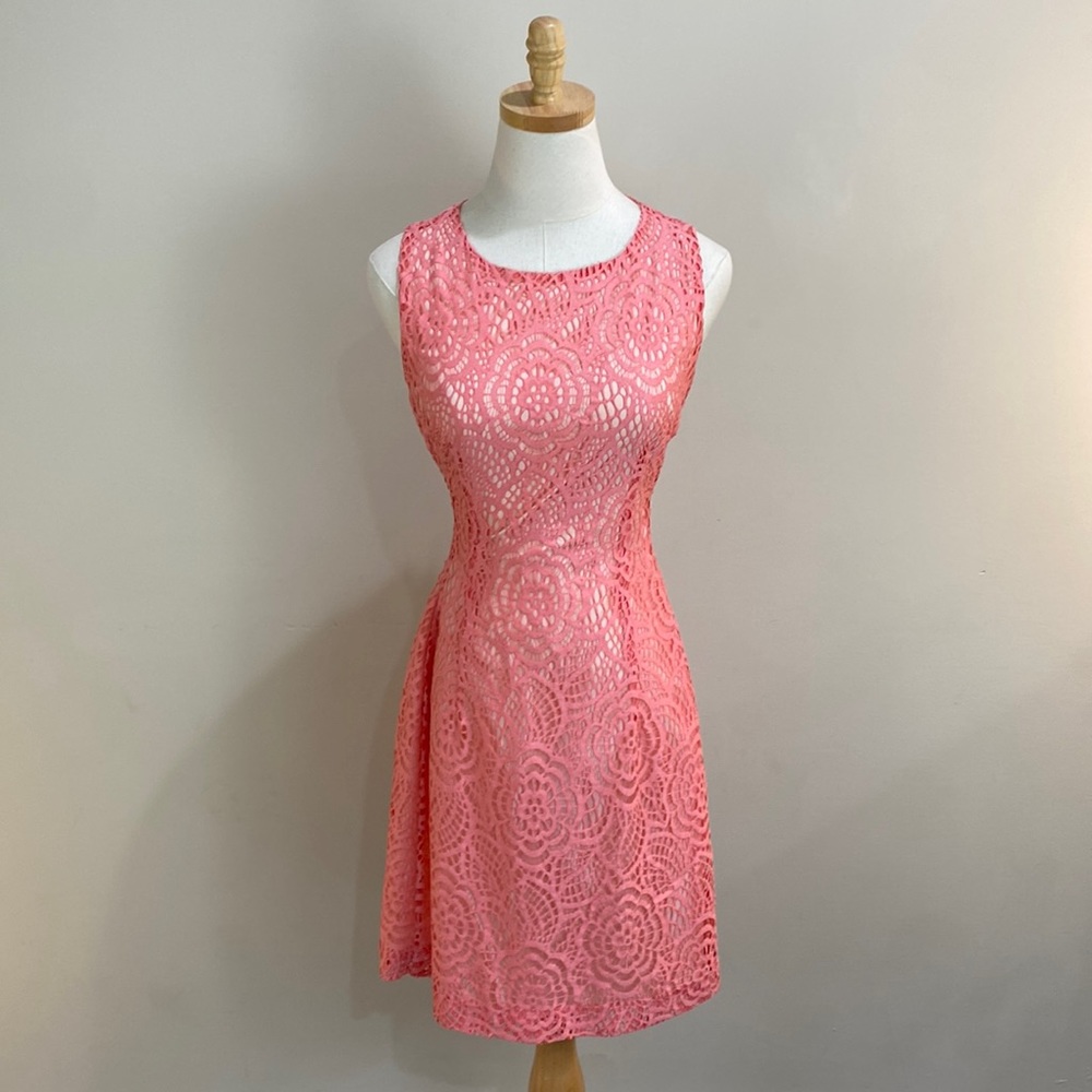 Eva Mendes Pink Lace Valentines Dress size 8